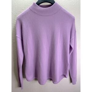 Madewell Women Merino Wool/Alpaca Blend Purple LS Turtle Neck Sweater Size XS